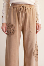 Load image into Gallery viewer, Mocha Crochet Patch Pants