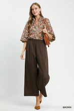 Load image into Gallery viewer, Jessica Wide Leg Pull-On Crop Pants with Pockets - Brown