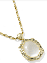 Load image into Gallery viewer, Kendra Scott Tiger Striped Daphne Small Long Pendant Necklace - Mother of Pearl