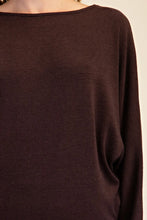 Load image into Gallery viewer, Devon Boat Neck Pullover Top - Brown