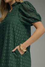 Load image into Gallery viewer, The Betsy Eyelet Midi Dress - Hunter Green