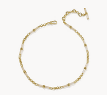 Load image into Gallery viewer, Kendra Scott Bree Gold Beaded Link and Chain Necklace - Ivory Mother-of-Pearl