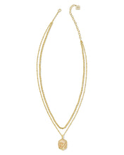 Load image into Gallery viewer, Kendra Scott Daphne Gold Coral Frame Multi Strand Necklace in Iridescent Abalone