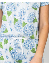 Load image into Gallery viewer, Hydrangea Short Sleeve Pajama Set with Shorts