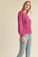 Load image into Gallery viewer, Carla Cable Knit Sweater - Magenta