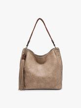 Load image into Gallery viewer, Amber Three Compartment Hobo Bag - Khaki