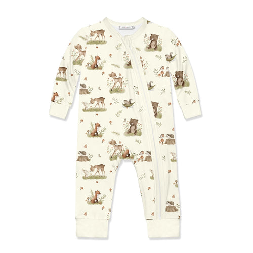 Baby Woodland Animals Zip-Up Playsuit