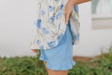 Load image into Gallery viewer, Girls Ruffle Short Set: Periwinkle Floral