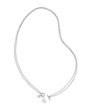 Load image into Gallery viewer, Kendra Scott Eve Silver Chain Multi Strand Necklace in White Pearl