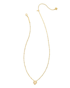Kendra Scott Framed Gold Tess Satellite Short Pendant Necklace in Iridescent Drusy
