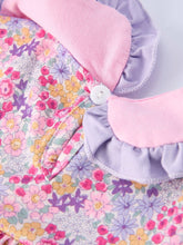 Load image into Gallery viewer, Summer Purple Floral Bow Ruffle Girls Dress