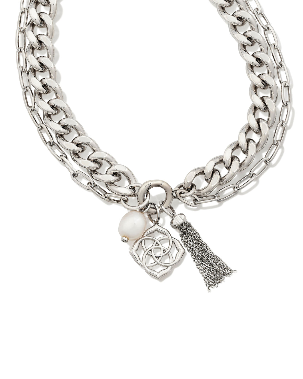 Kendra Scott Everleigh Pearl Short Pendant Chain Necklace