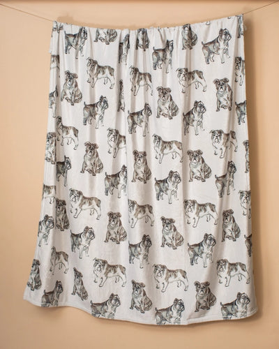 Forever Bulldog Throw Blanket