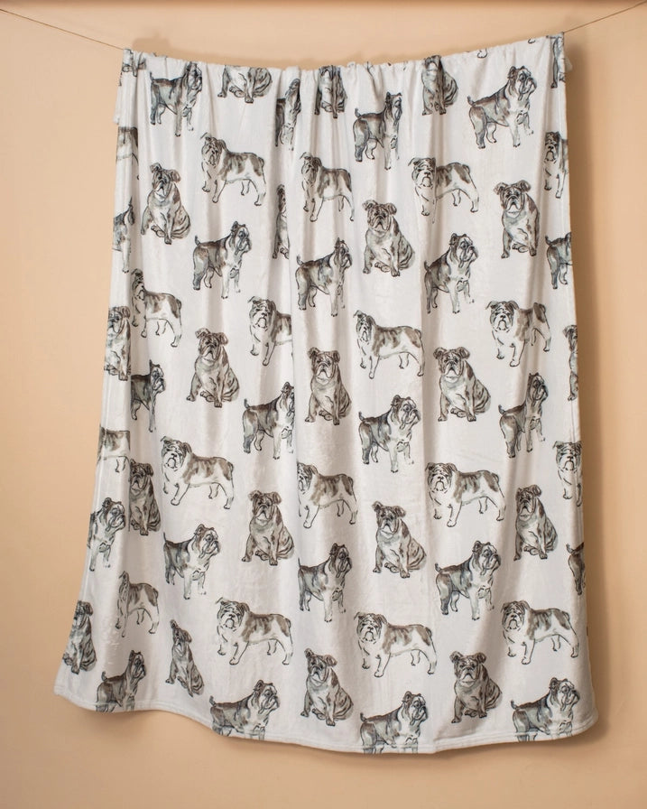 Forever Bulldog Throw Blanket