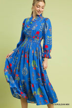 Load image into Gallery viewer, Zanel Floral Dress - Cerulean