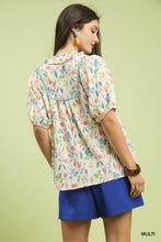 Load image into Gallery viewer, May Flowers Watercolor Top