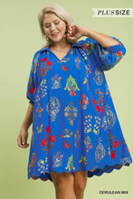 Load image into Gallery viewer, Nola Floral Dress - Cerulean Blue