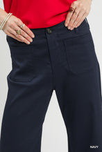 Load image into Gallery viewer, Scalloped Wide Leg Pants - Navy