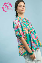 Load image into Gallery viewer, Janie Floral Top - Emerald
