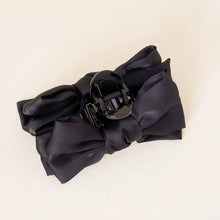 Load image into Gallery viewer, The Darling Effect Satin Bow Claw Clip - Black