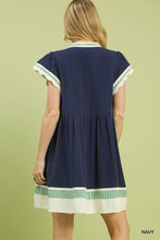Load image into Gallery viewer, Olivia Flutter Sleeve Dress - Navy