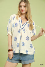 Load image into Gallery viewer, Primrose Floral Top - Blue