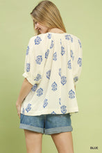 Load image into Gallery viewer, Primrose Floral Top - Blue