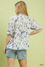 Load image into Gallery viewer, Andy Floral Top - Blue