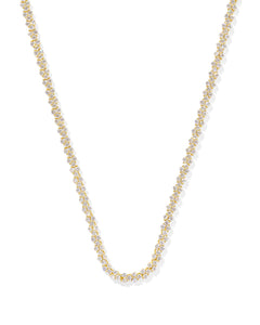 Kendra Scott Emery Gold Tennis Necklace in White Crystal