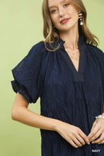 Load image into Gallery viewer, Tiana Textured Dress - Navy