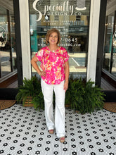 Load image into Gallery viewer, Whitney Watercolor Top - Hot Pink