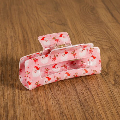 The Darling Effect Claw Clip - Holly Jolly Santa