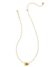 Load image into Gallery viewer, Kendra Scott Candy Corn Gold Short Pendant Necklace in Candy Corn Magnesite