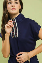Load image into Gallery viewer, Georgia Embroidered Dress - Navy