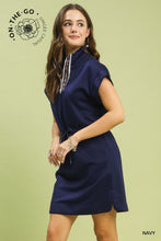 Load image into Gallery viewer, Georgia Embroidered Dress - Navy