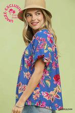 Load image into Gallery viewer, Miranda Floral Top - Cerulean