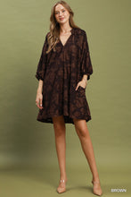 Load image into Gallery viewer, Leighton Floral Pattern Dress - Brown