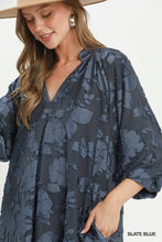 Load image into Gallery viewer, Leighton Floral Pattern Dress - Slate Blue