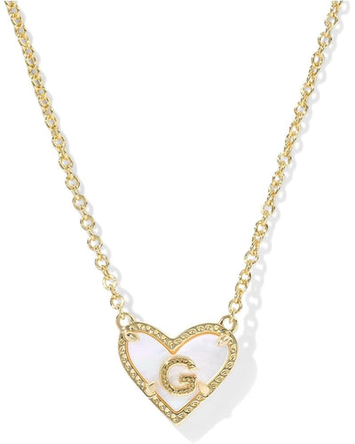 Kendra Scott Heart Letter G Necklace - Gold