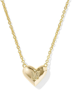 Kendra Scott Heart Letter M Necklace - Gold
