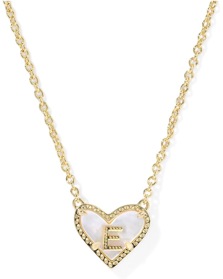 Kendra Scott Heart Letter E Necklace - Gold