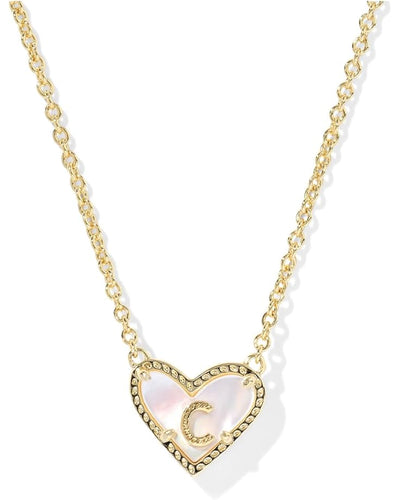 Kendra Scott Heart Letter C Necklace - Gold