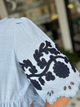 Load image into Gallery viewer, Charlotte Peplum Top - Light Blue