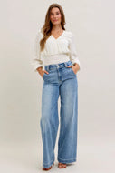 Judy Blue HW Wide Leg Trouser Flares