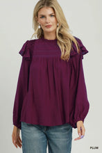 Load image into Gallery viewer, Plum Perfect Ruffle Top
