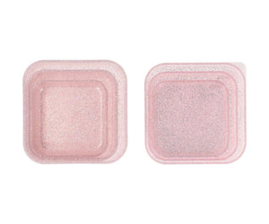3-Piece Lunch Box Set - Glitter Pink