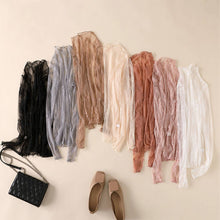Load image into Gallery viewer, Veronica White Mesh Blouse - Long Sleeve Lace Top
