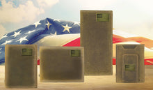 Load image into Gallery viewer, American Flag Vintage Tan Leather Magnetic Front Pocket Wallet