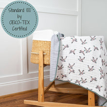 Load image into Gallery viewer, Quackin' Up Muslin Baby Blanket
