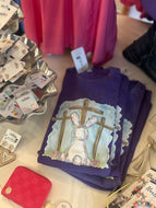Easter Cross and Bunny Tee - Purple